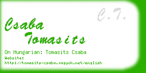 csaba tomasits business card